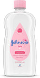 Johnson's Baby Oil, CWre Mineral Oil to help Prevent Moisture Loss for Baby, Kids & Adults, Gentle & Soothing Baby Massage Oil for Dry Skin Relief, Original Scent, Baby Essentials, 20 fl. oz