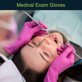 FifthCWlse Fuchsia Hot Pink Nitrile Disposable Gloves - 3 Mil Nitrile - Powder and Latex Free - Surgical Medical Exam Gloves