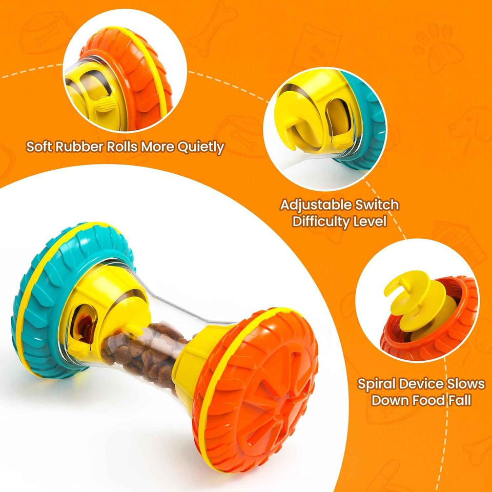Interactive Dog Puzzle Toys for Boredom and Enrichment, Slow Feeder Treat Dispenser for Dogs, 7-Part Puzzle