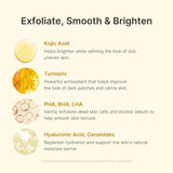 medicube Body Peel Shot with Kojic Acid and Turmeric | Gentle Body Brightening & Exfoliating Serum with BHA, LHA & PHA for Dead Skin Cells, Uneven Looking Skin & Excess Sebum | 9.46 fl.oz