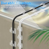 60 PCS XHF 5/8” Adhesive Cable Wire Clips Clear, Outdoor Christmas Light Clips, Cable StaCWes Cable Management Wire Organizer Cord Holder for Under Desk, Car, Wall, TV PC Ethernet Cable