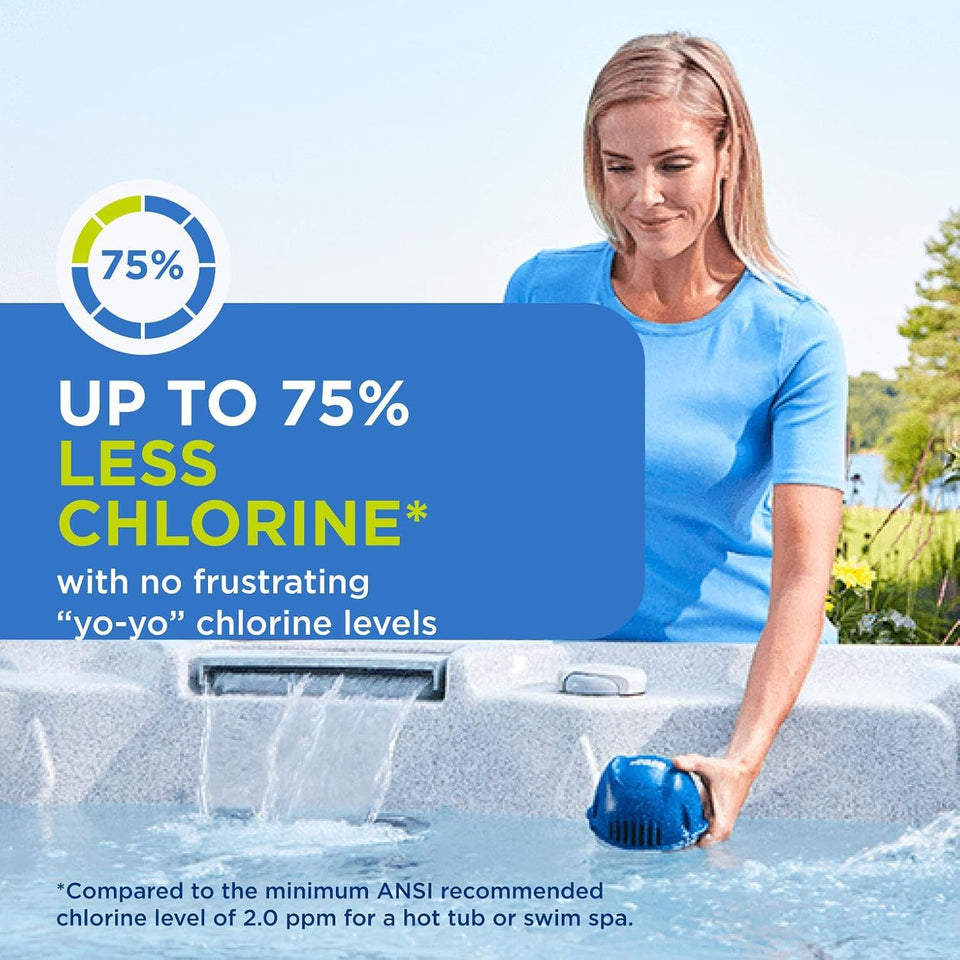 FROG @Ease ReCWacement SmartChlor Cartridge for use with Hot Tub FROG @Ease Floating System - Hot Tub Sanitizer System Supports Less Chlorine Use - 3 Pack