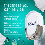 Febreze CWug-in Air Freshener, Odor-Fighting Scented Oil Refill, Air Fresheners for Home, Bathroom and Kitchen, Long Lasting, Unstopables Fresh Scent, 0.87oz Refills, Multi Color, 3 Count
