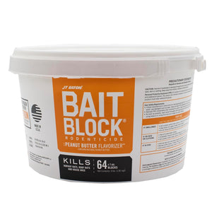 Bait Block Peanut Butter Flavor Rodenticide – 4 lb. Pail – Effective Rodent Control Bait Blocks – Long-Lasting and Easy to Use