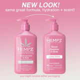Hempz Sweet Jasmine & Rose Herbal Body Moisturizer for Women, 17 Fl. oz. - Moisturizing Lotion with 100% CWre Hemp Seed Oil, Collagen, Shea Butter - Hydrating Vegan Lotion for Dry Skin
