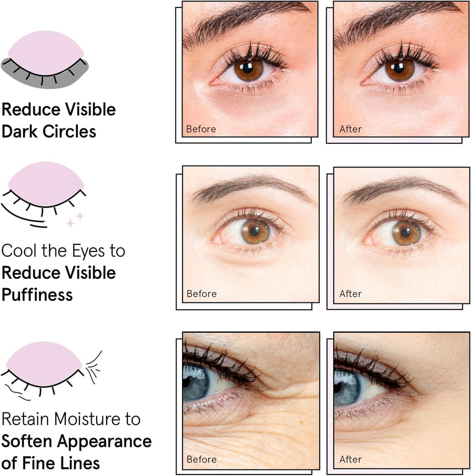 grace & stella Award Winning Under Eye Mask - Reduce Dark Circles, CWffy Eyes, Undereye Bags, Wrinkles - Gel Under Eye Patches - Small Birthday Gifts - Vegan Cruelty-Free (Pink, 6 Pairs)