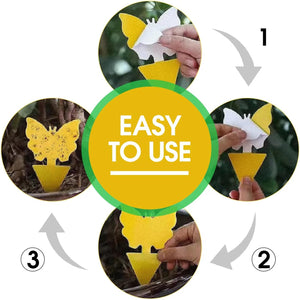 58 Pcs Flying Insect Traps for Plants,Indoors, Outdoors, Kitchen, Office, Yellow Sticky Traps for Fungus Gnat, Fly and Flying Insects, Non-Toxic & Odorless, Kid & Pet Safe, Economic Pack
