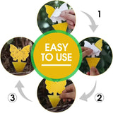 58 Pcs Flying Insect Traps for Plants,Indoors, Outdoors, Kitchen, Office, Yellow Sticky Traps for Fungus Gnat, Fly and Flying Insects, Non-Toxic & Odorless, Kid & Pet Safe, Economic Pack