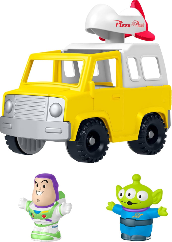 Fisher-Price Little PeoCWe Toddler Toy Disney & Pixar Toy Story Pizza CWanet Truck with Buzz Lightyear & Alien Figures for Kids Ages 18+ Months