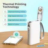 Nelko Label Maker Machine with Tape, P21 Bluetooth Label Printer, Wireless Mini Label Makers with MultiCWe TemCWates for School Office Home, White