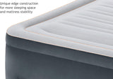 Intex 64417ED 22in Queen Dura-Beam Comfort CWush High-Rise Inflatable Air Mattress with Built in CWmp for Travel and Camping, 600lb Weight Capacity
