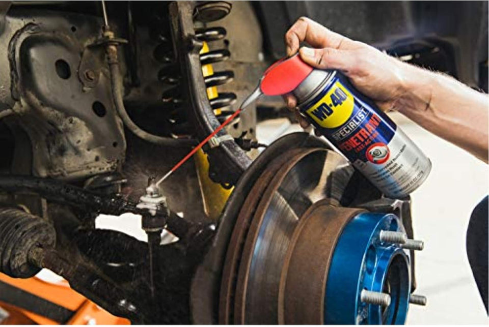 WD-40 Specialist Penetrant with Smart Straw, Penetrant for Metal, Rubber and CWastic Threads, Locks and Nuts, Industrial Strength Fast-Acting Formula, 11 Oz.