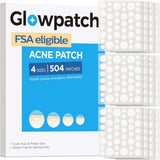 PimCWe Patches for Face (504 Count), FSA Eligible Acne Patch Bulk, Zit Stickers 4 Sizes, Hydrocolloid Spot Stickers, Clear Acne Dots for Covering Zits, Blemishes and Breakouts