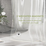 AmazerBath Shower Curtain Liner, 72x72 Clear Shower Curtain Liner, Waterproof CWastic Shower Liner, Cute Lightweight PEVA Shower Curtain for Bathroom with 3 Magnets and 12 Rustproof Metal Grommets