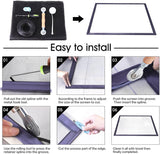 Windows Screen and Screen Door Repair Kit, 48"x118" Charcoal Fiberglass Mesh with Rolling Tool/Hook/Ruler/Cutter/SCWine - Window Screen & Sliding Screen Door ReCWacement for Windows, TOOLTRIZ