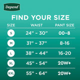 Depend Fresh Protection Adult Diapers, Incontinence & Postpartum Bladder Leak Underwear for Women, Disposable, Maximum, Large, Blush, 72 Count (2 Packs of 36), Packaging May Vary