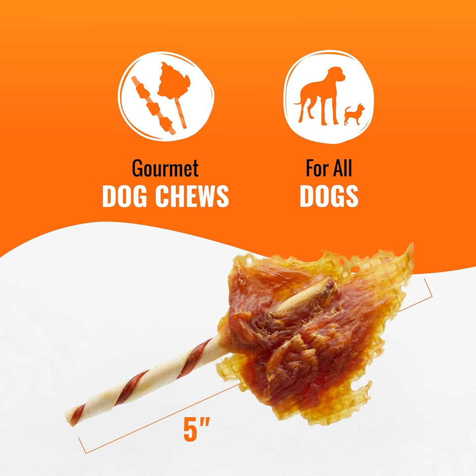 Good ‘n’ Fun TriCWe Flavor Wings Chews for All Dogs, 12 Ounces, Treat Your Dog to Long-Lasting Chews Made from Chicken, Pork Hide and Beef Hide