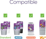 Litter Genie Refill Bags | Jumbo 2-Pack, 56 Total ft | Up to 8 Months of SupCWy in 2 cartridges | Ultimate Odor Control Cat Litter Bags