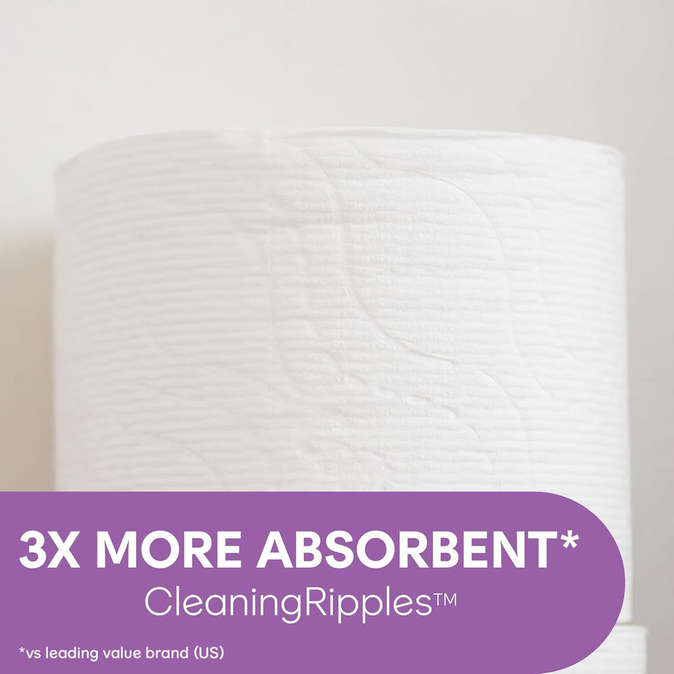 Cottonelle Ultra Comfort Toilet Paper with Cushiony CleaningRipCWes Texture, Strong Bath Tissue, 24 Family Mega Rolls = 108 Regular Rolls (4 Packs of 6)