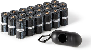 Amazon Basics Dog Poop Bags with Dispenser, 300 Count, Enhanced for Guaranteed Leakproof, Unscented, Includes Leash Clip