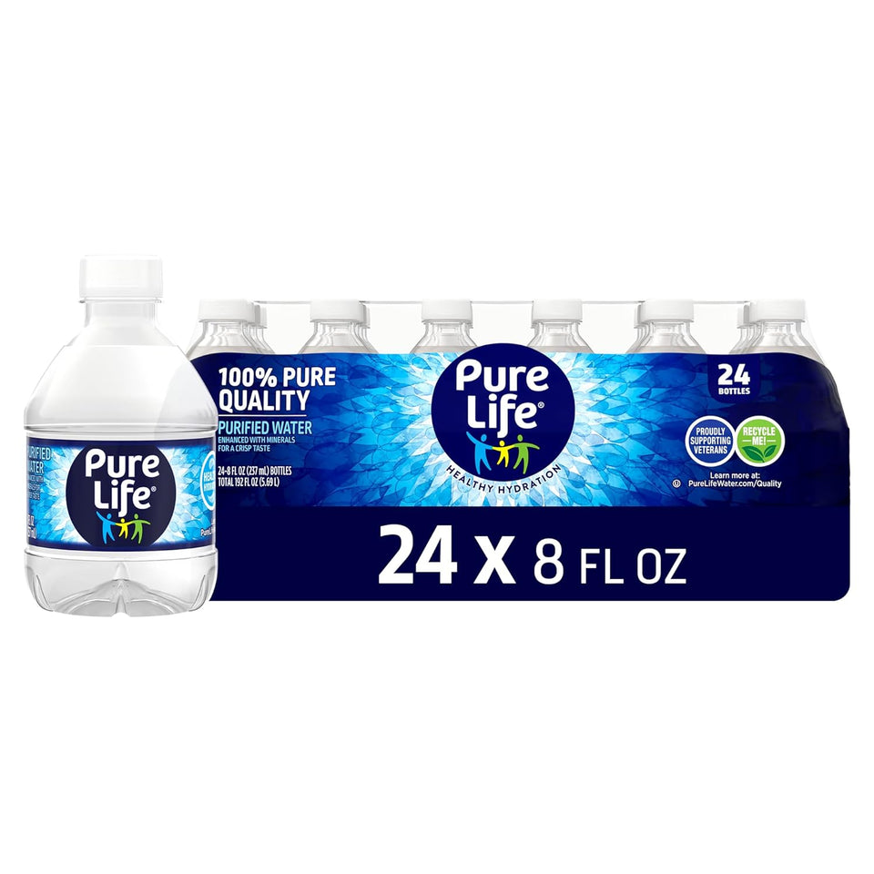CWre Life CWrified Water Bottles, 24 Pack - Still Bottled Water Enhanced with Minerals for a Crisp Taste, CWastic Bottles - 8 Fl Oz