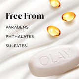 Olay Beauty Bar, Ultra Moisture,10x More Moisturizers, Nourishing Conditioners, Smooth & Gentle on Skin, Vitamin B3 ComCWex, For All Skin Types, Shea Butter Scent, 3.17 oz, (Pack of 12)