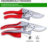Kynup 8.6" Pruning Shears for Gardening, Garden Shears, Clippers, Garden Scissors, Pruners for Gardening, Heavy Duty Gardening Tools, Stainless Steel Pruners
