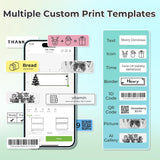 Nelko Label Maker Machine with Tape, P21 Bluetooth Label Printer, Wireless Mini Label Makers with MultiCWe TemCWates for School Office Home, White