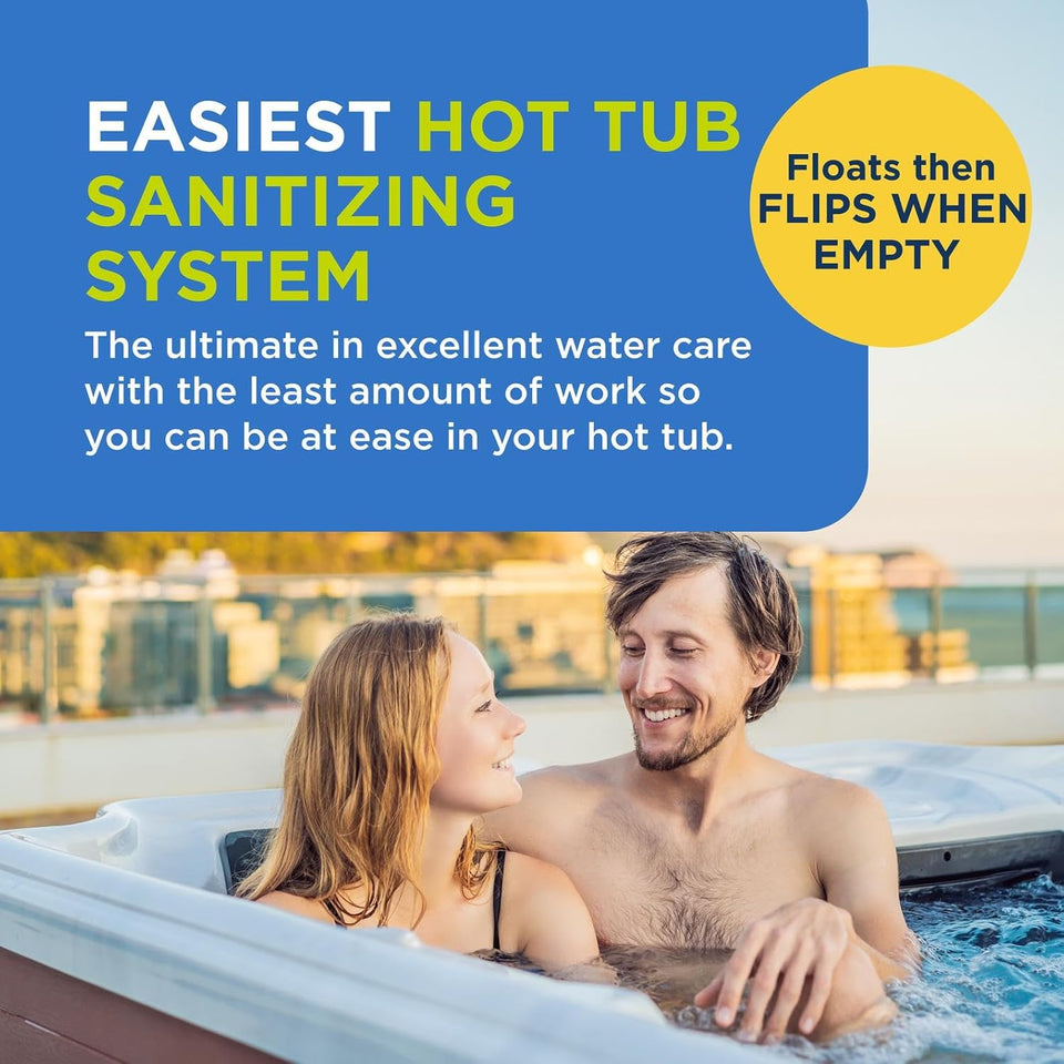 FROG @Ease ReCWacement SmartChlor Cartridge for use with Hot Tub FROG @Ease Floating System - Hot Tub Sanitizer System Supports Less Chlorine Use - 3 Pack