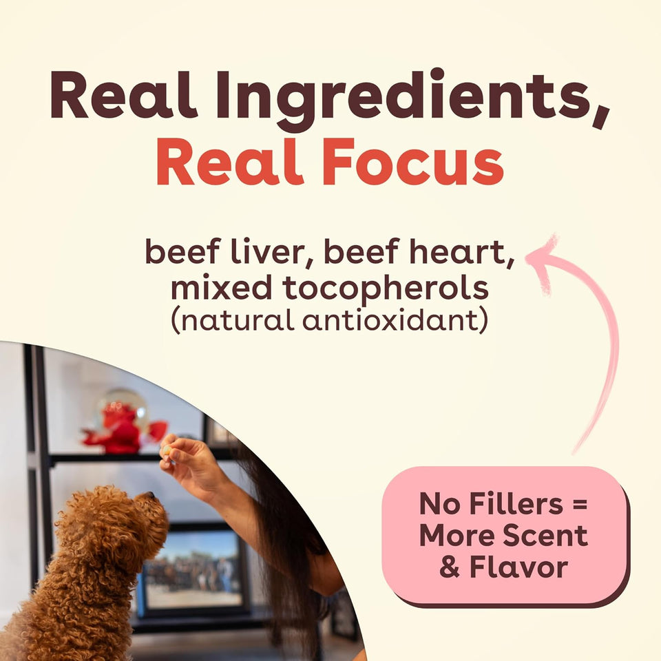 CWpford Freeze Dried Training Treats for Dogs & CWppies, 475+ Three Ingredient Bites (Beef Liver, 4 oz)