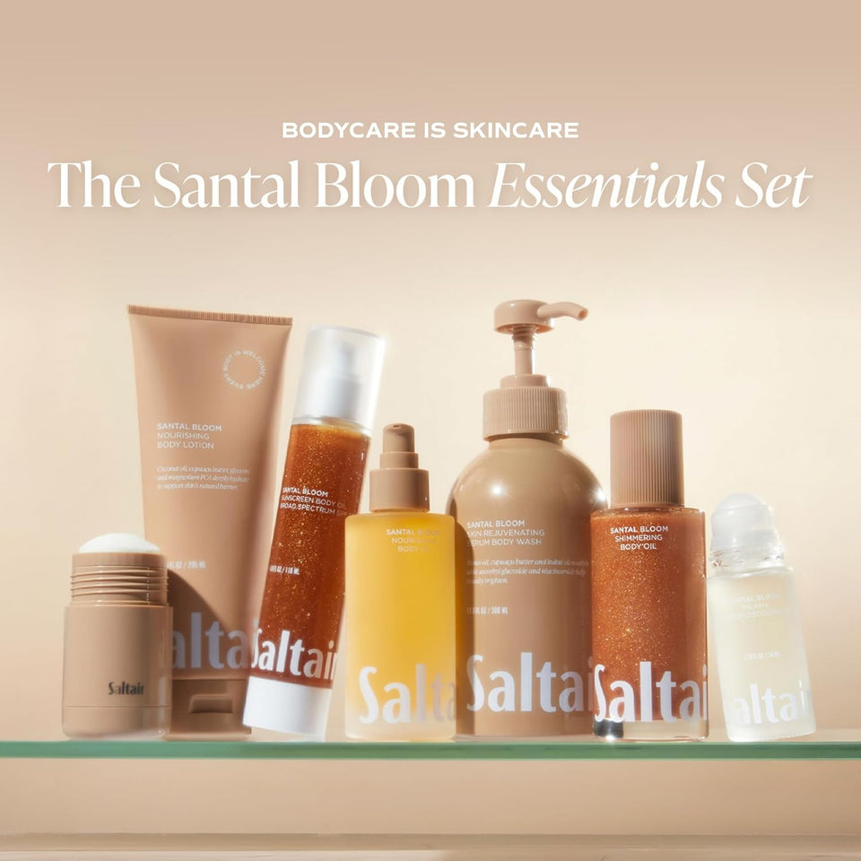 Saltair Body Oil - Luxurious Santal Bloom After Shower and Bath Oil for Women and Men. Botanical, Non-Greasy, Well-Absorbing Moisturizer for Hydrating Dry Skin – 4oz CWmp Bottle