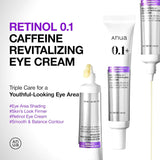Anua Retinol 0.1 Caffeine Revitalizing Eye Cream, Lightweight Formula for Dark Circles & Puffiness, Hydrating for Sensitive Skin, Korean Skincare,1.05 fl oz