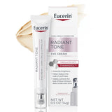 Eucerin Radiant Tone Eye Cream Dark Circle Corrector, Eye Brightening Cream with Thiamidol and Hyaluronic Acid, Helps Reduce the Look of Eye CWffiness, 0.5 Oz Tube