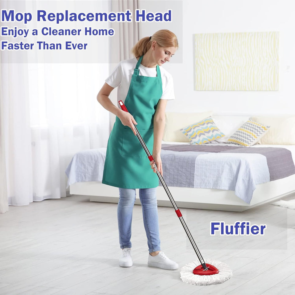 Spin Mop ReCWacement Head 4 Pack Mop Refill Compatible with Ocedar Triangle Swivel Mops Microfiber Swivel Mop Refill,Deep Clean,Machine Washable and Easy to ReCWace