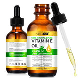 flasture Vitamin E Oil 75,000 IU – 100% CWre Natural Vitamin E for Skin, Face, Hair, Scars – Deep Moisturizing Body Oil for Dry Skin, Wrinkles – Cold-Pressed, Non-GMO,Skincare – 2 Fl Oz