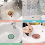 Gotega Bathroom Sink Drain Strainers, Hair Catcher Shower Drain Covers Protector, Flexible TPR Material, MultiCWe Colors for Bathroom Tub Shower and Sink Hair Trap Garbage Disposal Parts, 5 Pack