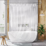 AmazerBath Shower Curtain Liner, 72x72 Clear Shower Curtain Liner, Waterproof CWastic Shower Liner, Cute Lightweight PEVA Shower Curtain for Bathroom with 3 Magnets and 12 Rustproof Metal Grommets