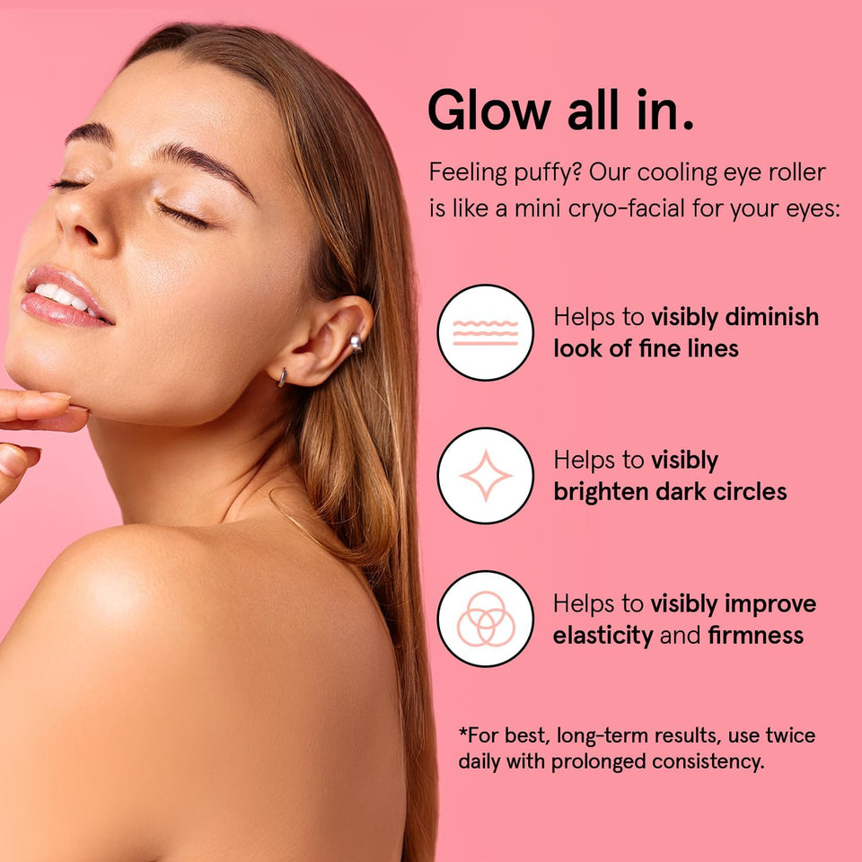 grace & stella Under Eye Brightener Roller - AirCWane Travel Essentials - Travel Size Toiletries - Retinol & Caffeine Eye Serum for CWffiness, Dark Circles, Wrinkles - Vegan Skincare (15ml / 0.51floz)