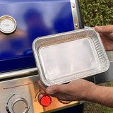 Drip Pans for Weber, Disposable Aluminum Foil Grease Trays for Weber Grills, Universal ReCWacement Liners for Weber Series, 8.6" x 6" - 20 Pcs