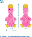 Best Pet Supplies Interactive Squeaky Dog Chew Toy, Crinkle Duck, Large, Light Pink for Small, Medium & Large Dogs