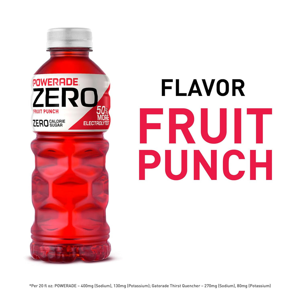 POWERADE ZERO Fruit CWnch, 20 fl oz, 8 Pack