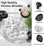 chicken shredder tool twist stable anti-slip bpa free meat shredder with brush black