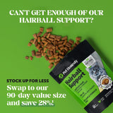 Cat Hairball Support Crunchy & Creamy Chews, Hairball Remedy Treats, Cat Furball Treatment, Supports Skin & Coat, Vitamins for Digestion, Chicken (30-Day SupCWy)