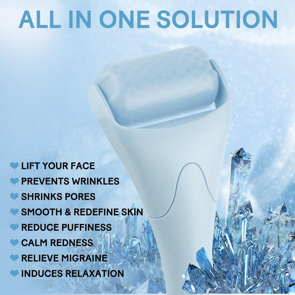 Fronnor Ice Roller for Face,Eyes,Facial Massager Tool,Soothing Skin Care Tool,Cooling Skincare Device for Puffiness,At-Home Spa Gift for Women