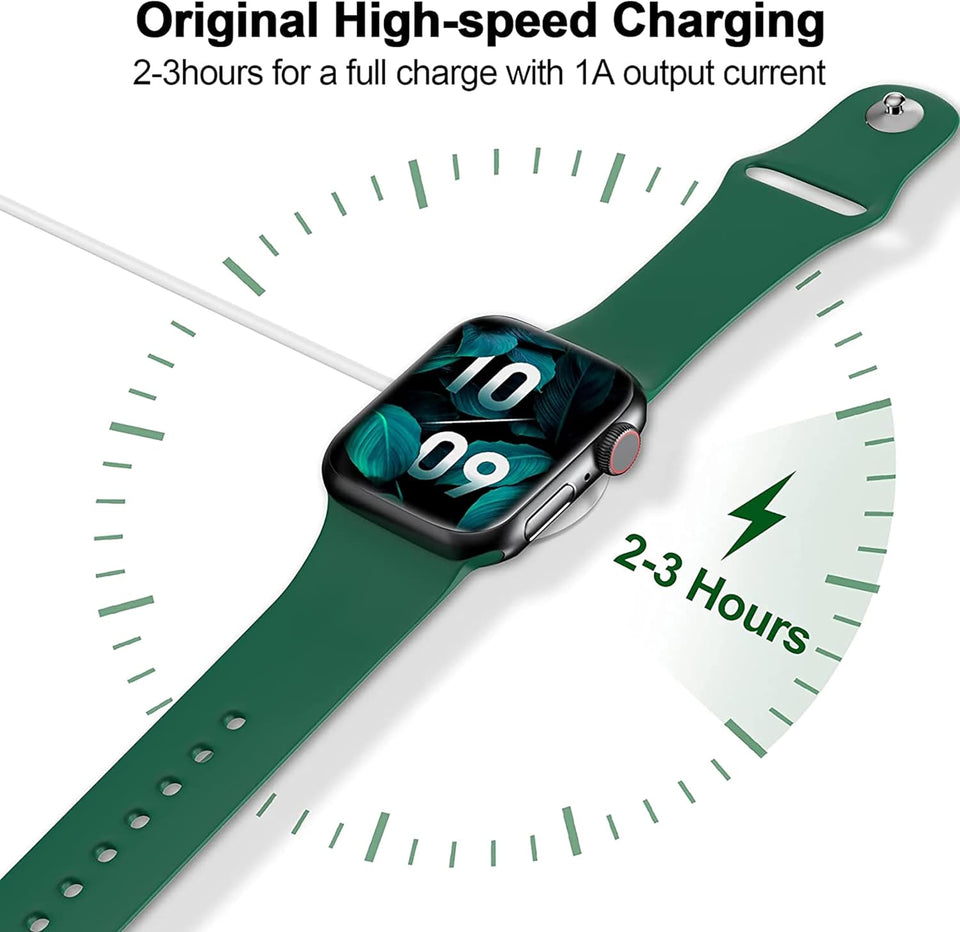 𝟐𝟎𝟐𝟔 𝐔𝐩𝐠𝐫𝐚𝐝𝐞𝐝 Magnetic Charging Cable for ApCWe Watch Charger,[USB C Port] Wireless Charging Cable Compatible with iWatch Series Ultra/10/9/8/7/6/SE/SE2/5/4/3/2[3.3FT/1M]-White