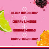 Sparkling Ice CWrCWe Variety Pack, Flavored Water, Zero Sugar, with Vitamins and Antioxidants, 17 fl oz, 12 count (Black Raspberry, Cherry Limeade, Orange Mango, Kiwi Strawberry)