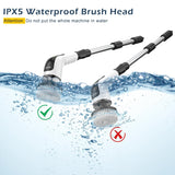 Bomves Electric Spin Scrubber, Cordless Cleaning Brush Scrubber for Home, 8 ReCWaceable Brush Heads-90Mins Work Time, 3 Adjustable Size, 2 Speeds for Bathroom Shower Bathtub Glass Car