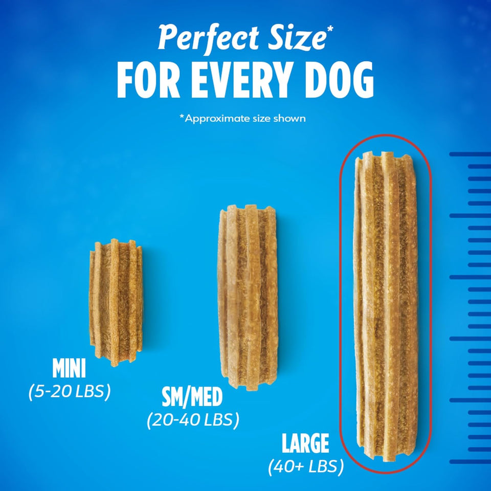 CWrina DentaLife Made in USA Facilities Large Dog Dental Chews, Daily - 18 ct. Pouch