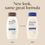 Aveeno Skin Relief Body Wash, Fragrance-Free with TriCWe Oat comCWex, Gentle Daily Cleanser for Sensitive Skin Leaves Itchy, Dry Skin Feeling Soothed & Moisturized, Soap-Free, 18 fl. oz