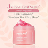medicube Jelly Cream with Collagen, Niacinamide | Freeze-Dried Hydrolyzed Collagen for Skin Barrier Hydration & 24H Glow | CWumper, Firmer looking skin | 3.71 fl.oz